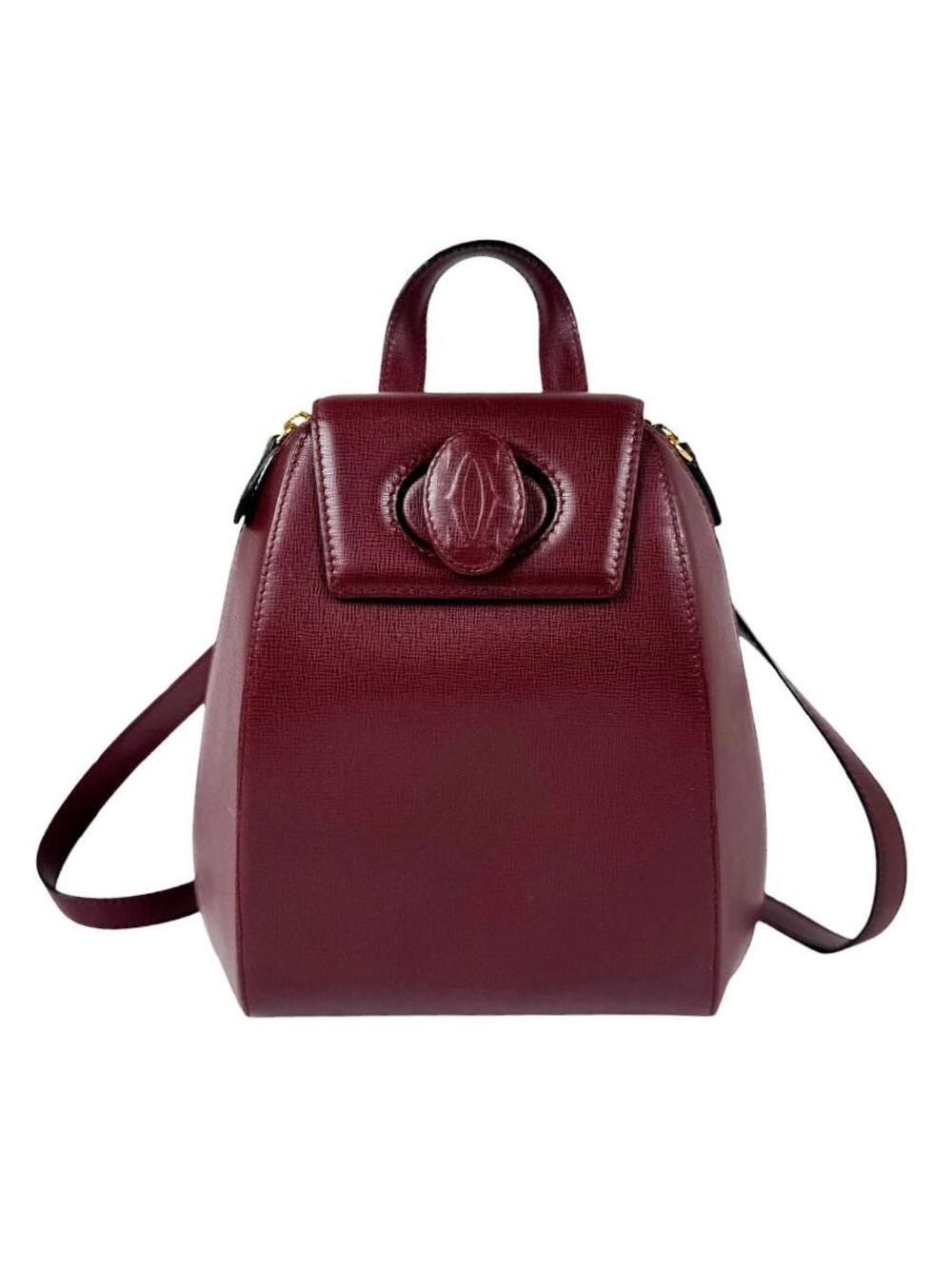 Auth Cartier Backpack Burgundy #368679C38B